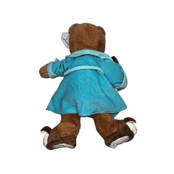 First & Main Bounce Back Jack Get well Soon Teddy Bear Bath Robe Slippers #2595 - Picture 7 of 9